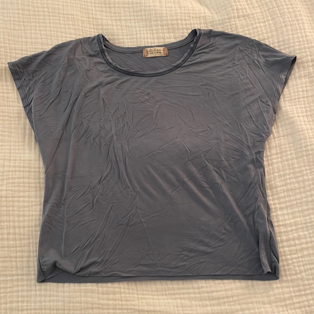 Blue Cropped Tee